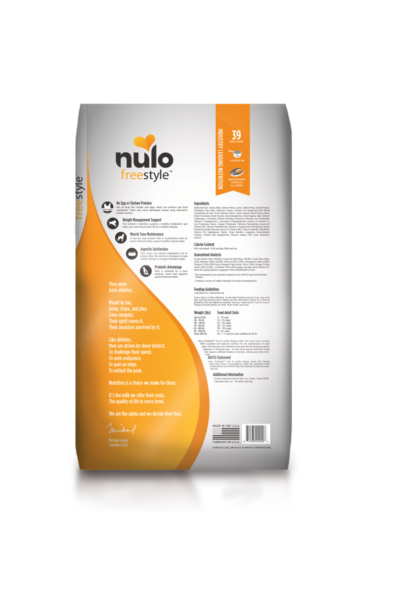 Nulo dog fs grain free trim peso saludable bacalao