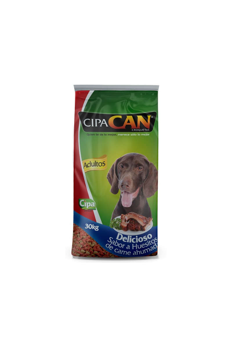 Bulto Cipacan Comida Para Perros Adultos Sabor a Carne Ahumada 30kg