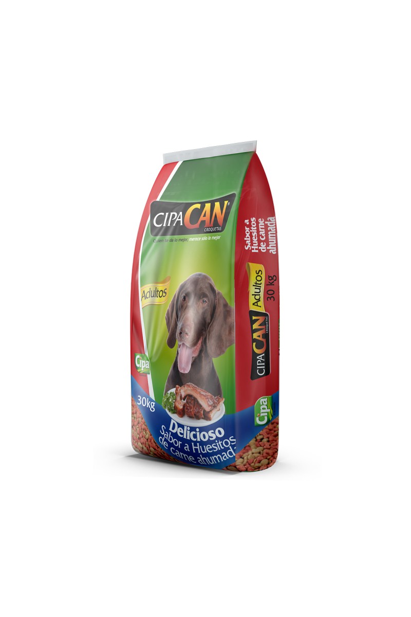 Bulto Cipacan Comida Para Perros Adultos Sabor a Carne Ahumada 30kg