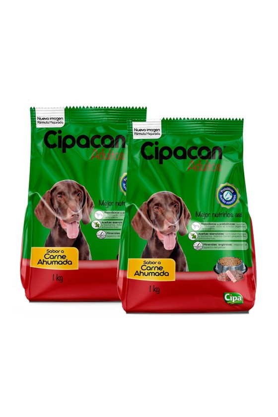 Duopack Cipacan Comida Para Perros Adultos Carne Ahumada 2kg