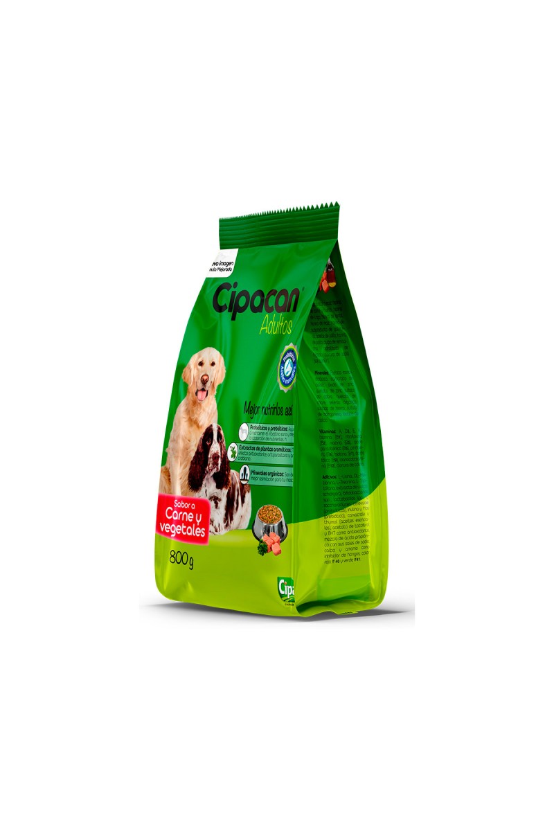 Tripack Cipacan Comida Para Perros Adultos 2 paq. Carne ahumada + 1 paq.Carne y vegetales 2.8kg