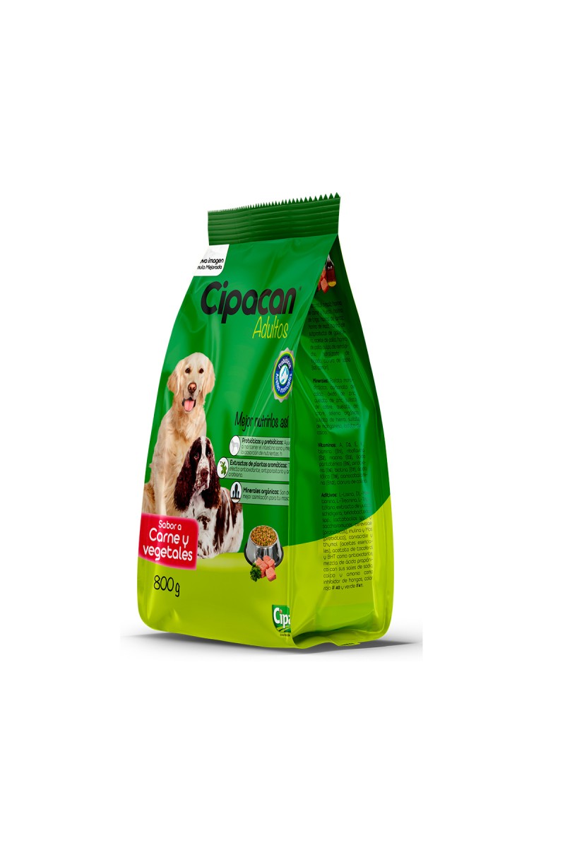 Tripack Cipacan Comida Para Perros Adultos 2 paq. Carne y Vegetales + 1 paq. Carne Ahumada 2.6kg