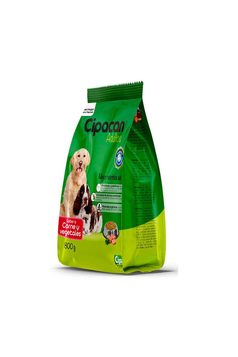 Tripack Cipacan Comida Para Perros Adultos 2 paq. Carne y vegetales + 1 paq. Pollo 2.4kg