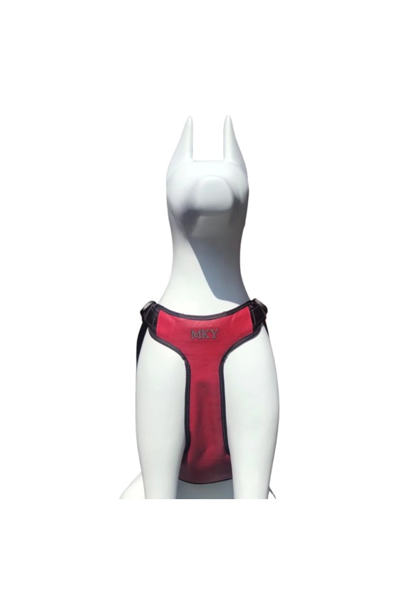 Arnés de lomo y pecho para perros, en cuero