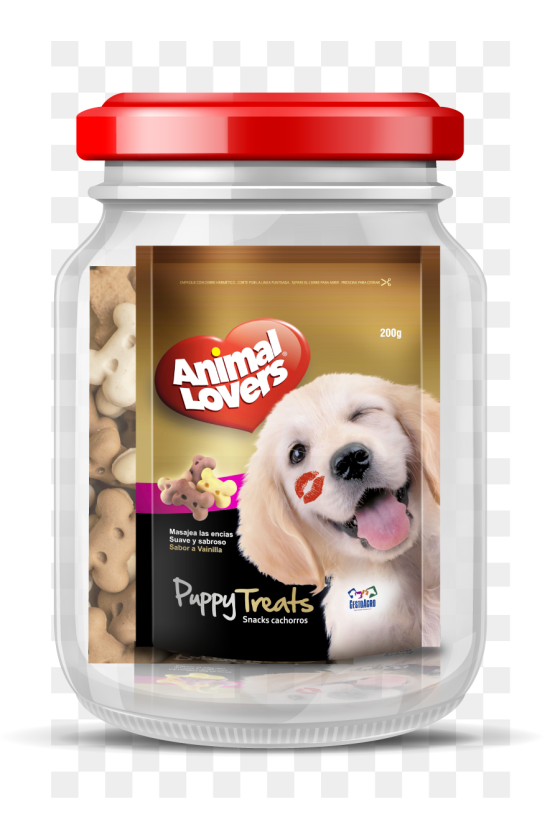 Bombonera Animal Lovers Galleta Snack Puppy Treats
