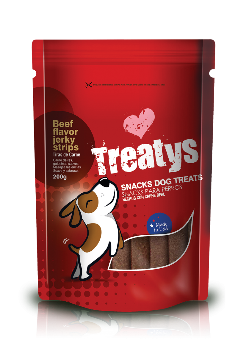 Treatys Snack Beef Flavor Jerky Strips