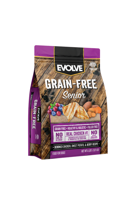 Evolve dog grain free senior chicken