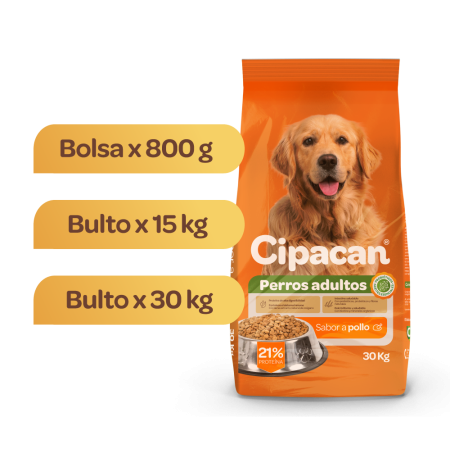 Cipacan Adultos Pollo x 800g - 15kg - 30 kg