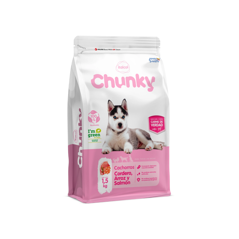 Chunky Cachorros Cordero, Arroz y Salmón (Razas Grandes)