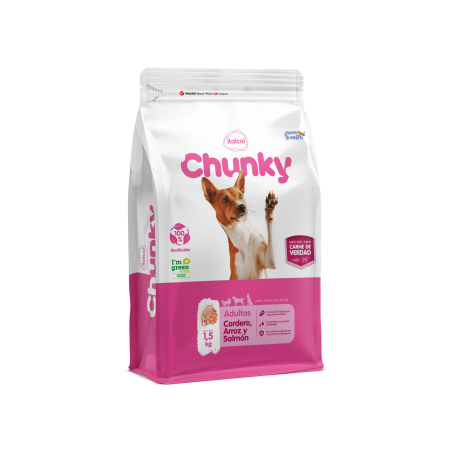Chunky Adultos Cordero, Arroz y Salmón (Razas Grandes)