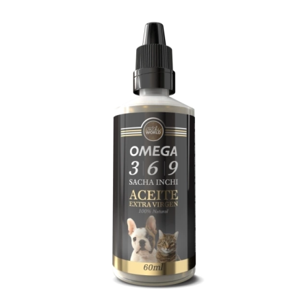 Omega 3 6 9 para Mascotas - Aceite de Sacha Inchi(Gotero 60ml/120ml)